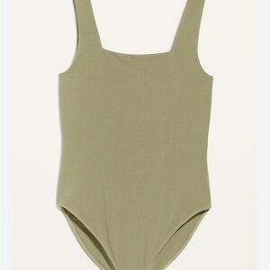 Old Navy Women’s Olive Green Square-Neck Tank Top Bodysuit